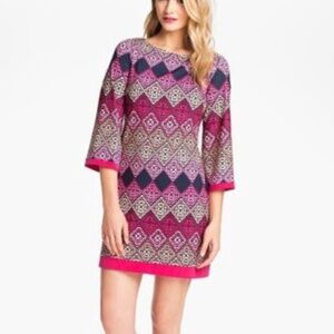 Eliza J Diamond Colorful Print Jersey Shift Dress,  Size 6
